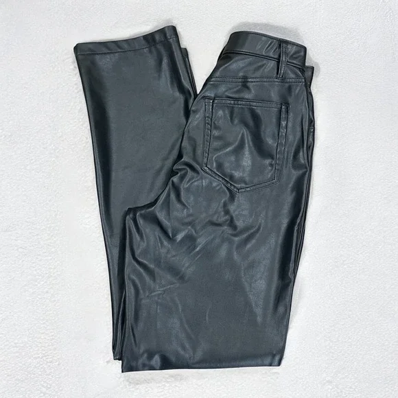 Abercombie & Fitch The 90's Curve Love Vegan Leather Ankle Straight Pant 29 NWOT - Picture 3 of 6